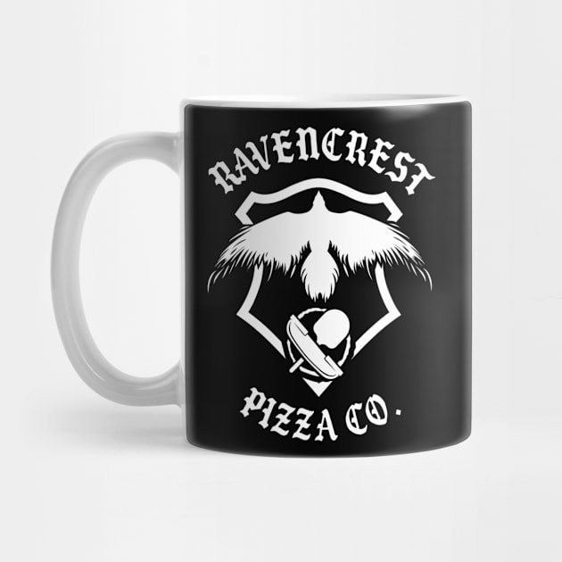 Ravencrest Logo White by Ravencrest Pizza Company